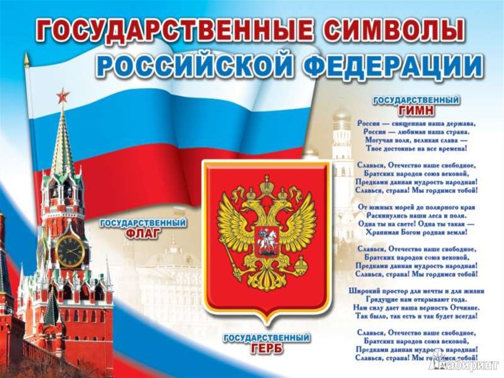 игра на тему «Государственные символы РФ»
